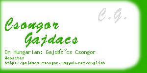 csongor gajdacs business card